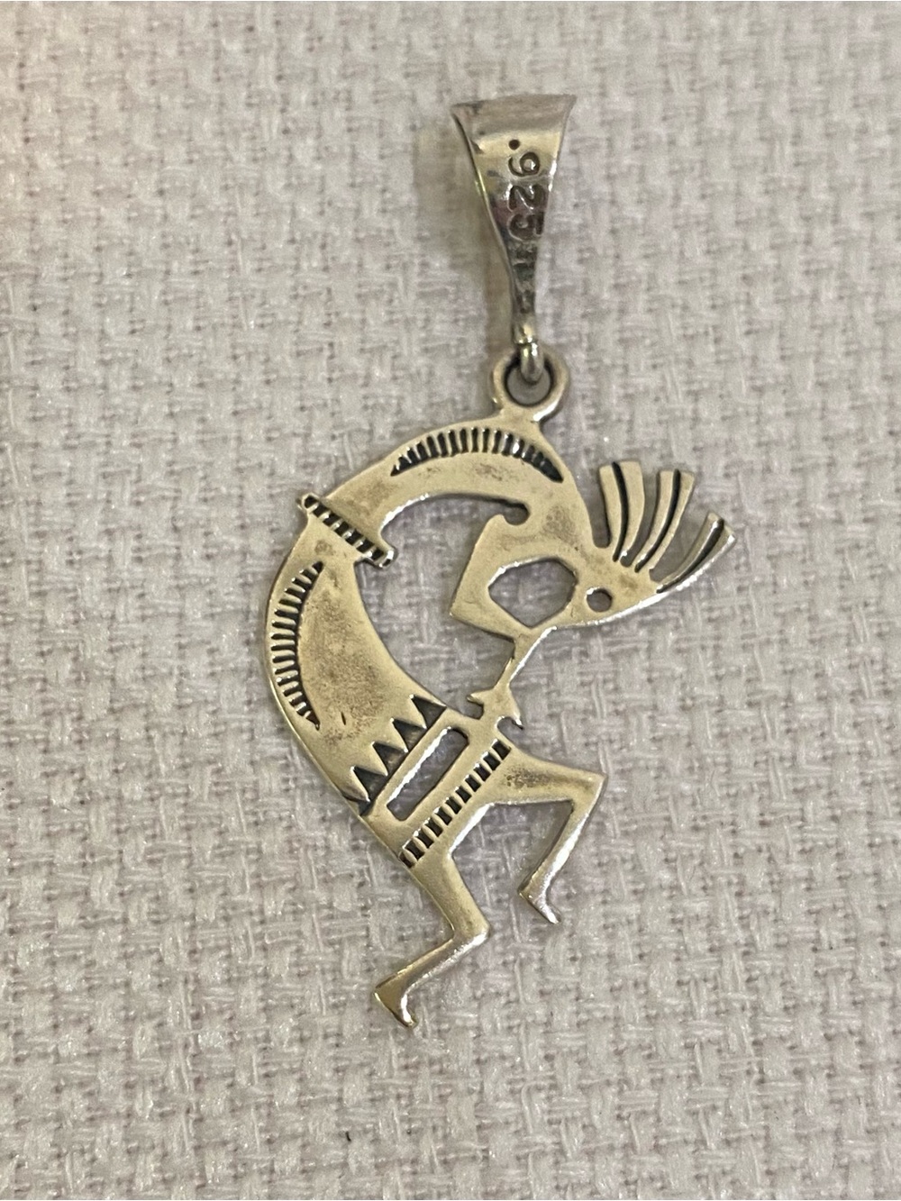 Vintage Kokopelli Sterling Silver 925 Dancing Native American Indian Music 1.5”